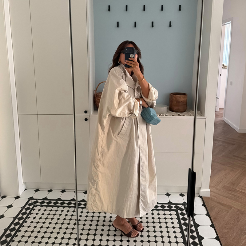 Trench Coat Formal - Women Casual Long Trench Coat with