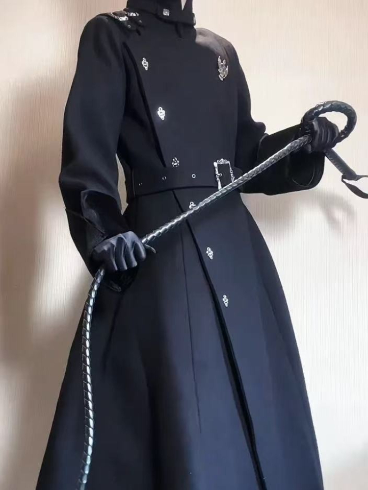 2025 Winter Gothic Belted Slim - Trench Coat Formal ulasan dan harga