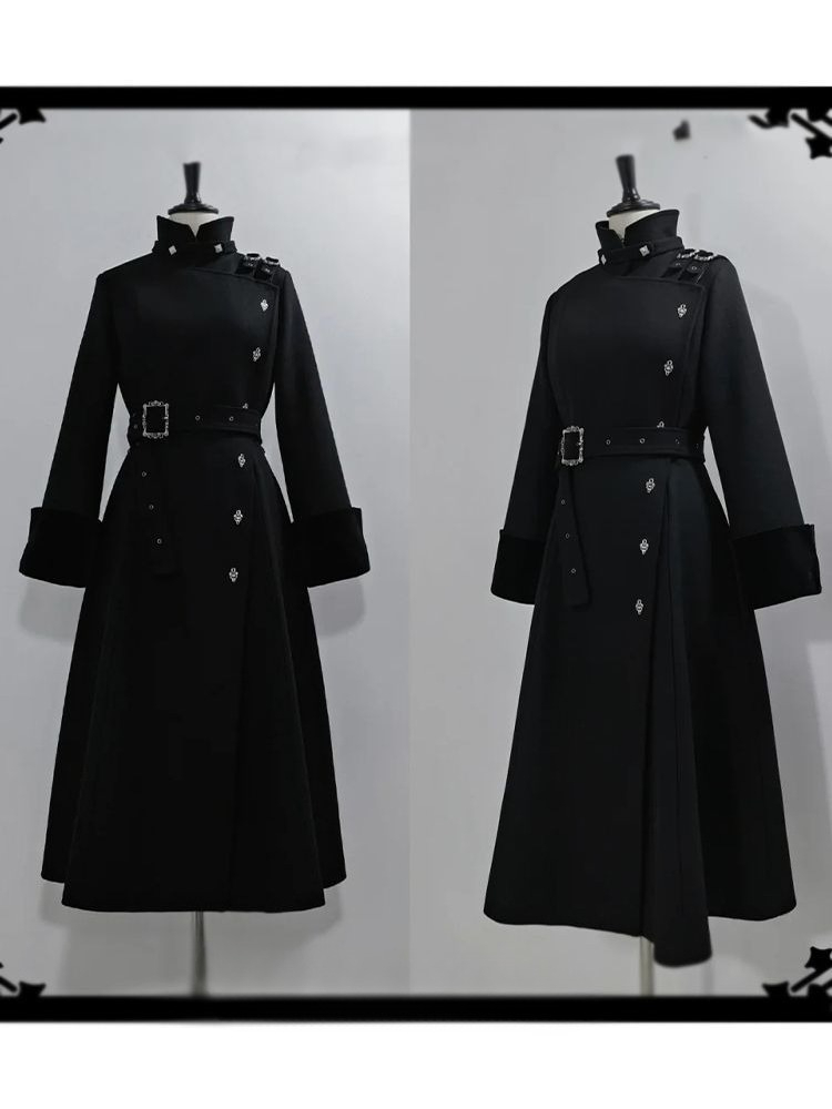 2025 Winter Gothic Belted Slim - Trench Coat Formal ulasan dan harga