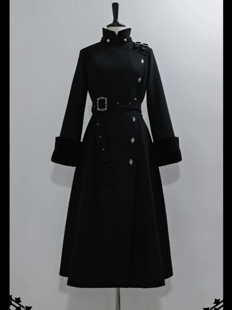 2025 Winter Gothic Belted Slim - Trench Coat Formal ulasan dan harga
