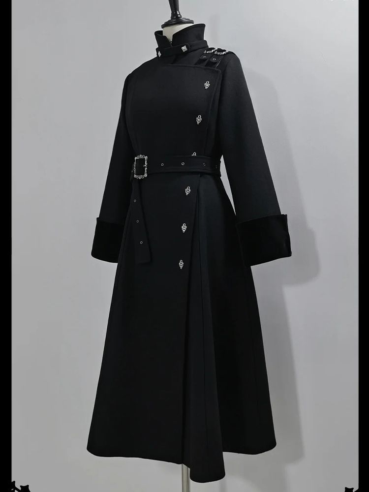 2025 Winter Gothic Belted Slim - Trench Coat Formal ulasan dan harga
