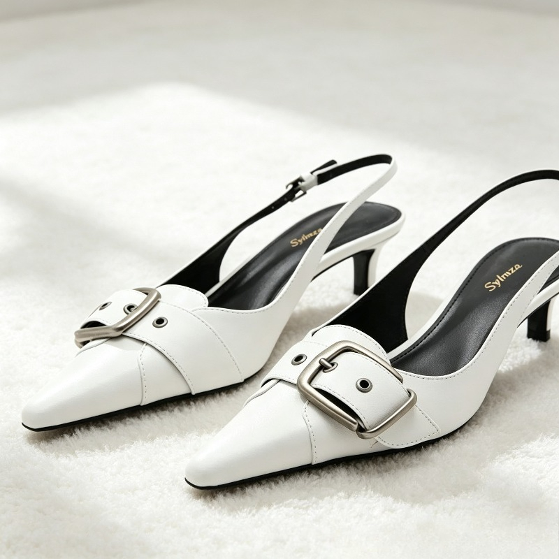 Sexy Pointed Toe Backless Desi - Slingback Heel Formal ulasan dan harga