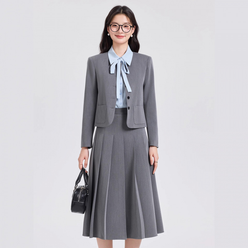 Gray Short Suit Set for Women  - Women Formal Wear For Interview ulasan dan harga