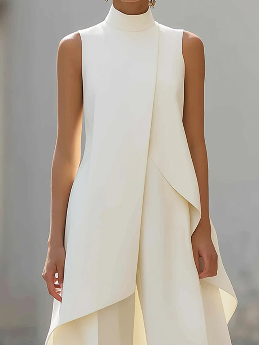 Women Stand Neck Sleeveless La - Women'S Formal Wear Pants ulasan dan harga