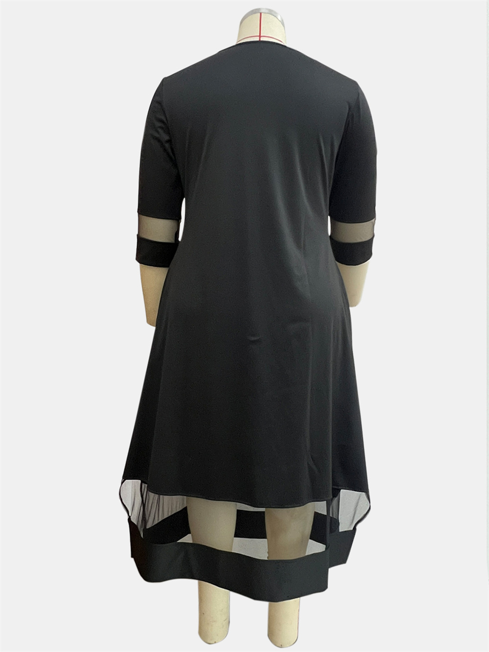 GIBSIE Plus Size Black Contras - Women Formal Office Wear Tops ulasan dan harga