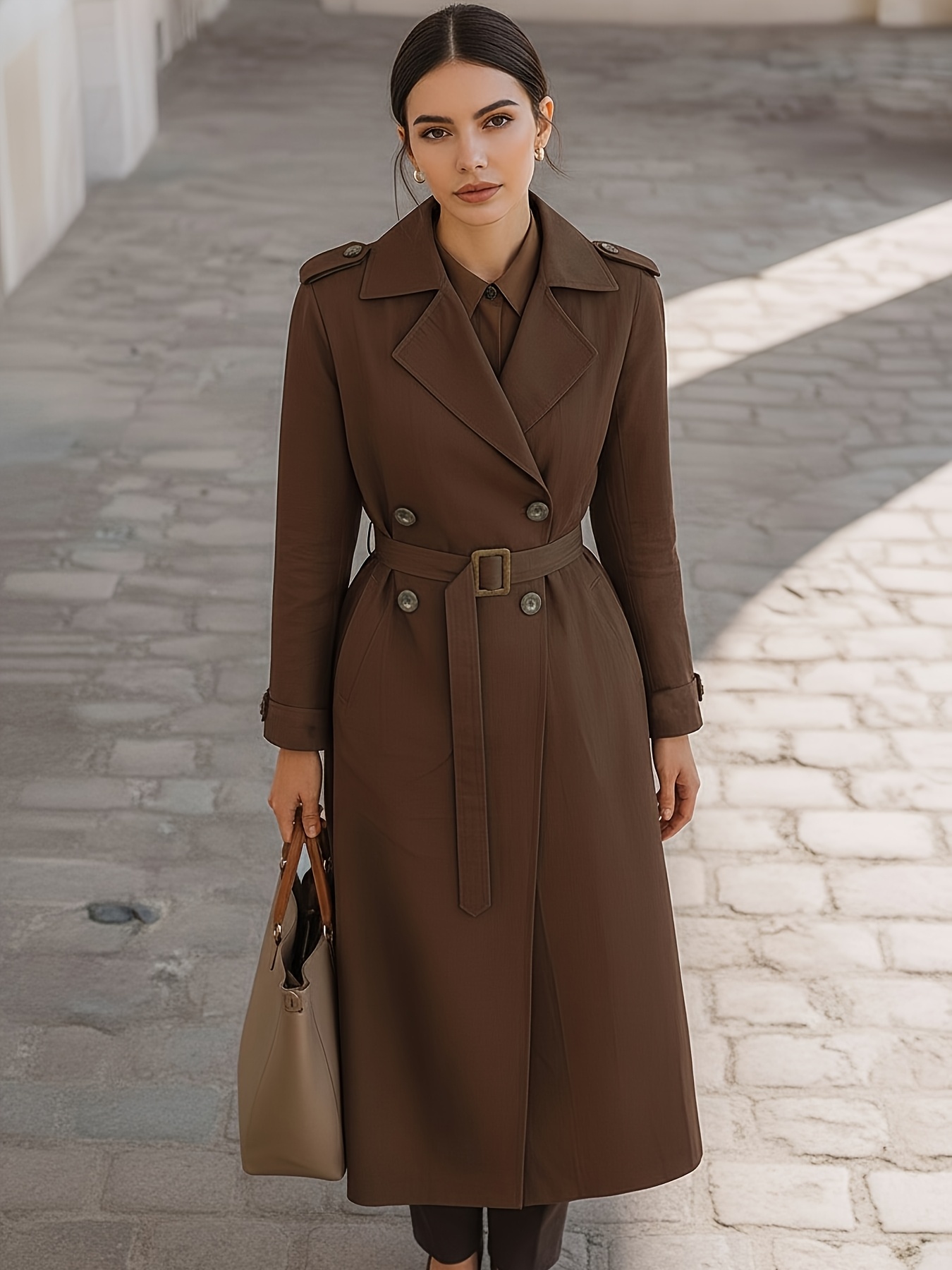 Ladies Spring Autumn Fashion E - Trench Coat Formal ulasan dan harga
