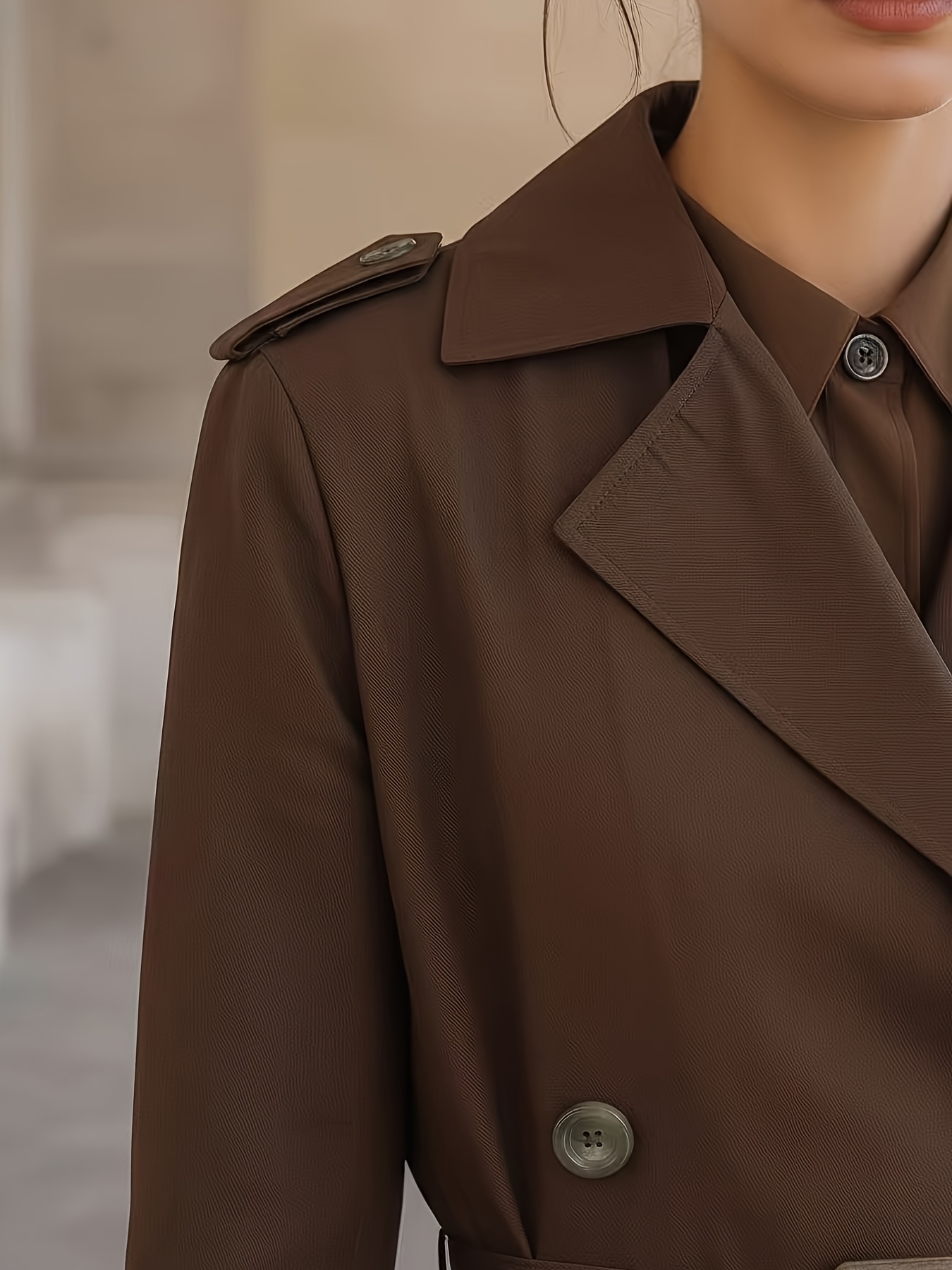 Ladies Spring Autumn Fashion E - Trench Coat Formal ulasan dan harga