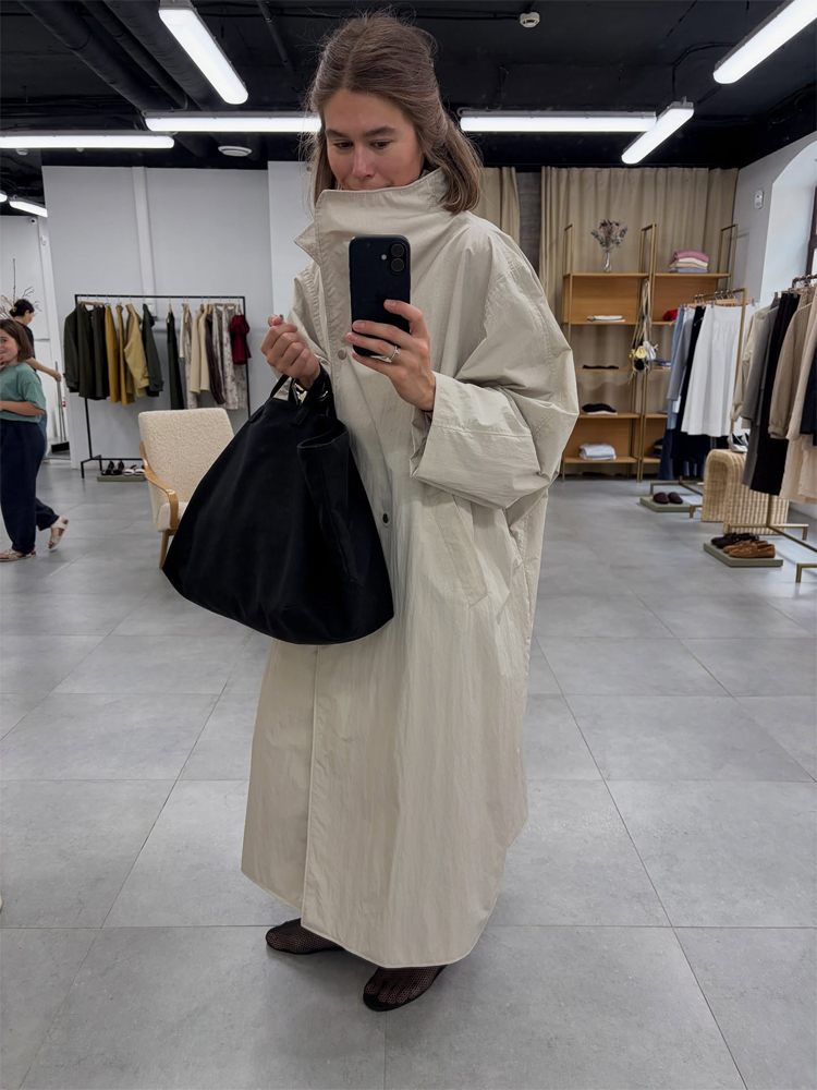 Women Casual Long Trench Coat  - Trench Coat Formal ulasan dan harga