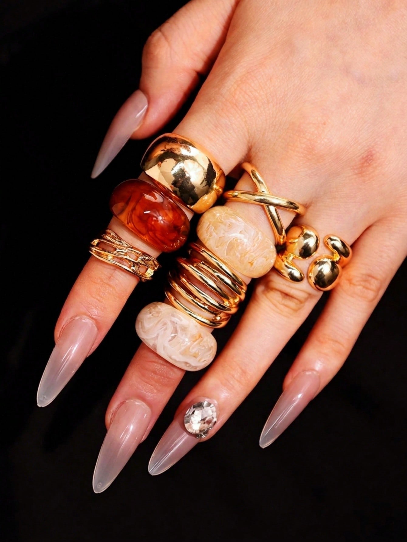 8Pcs Retro Lightly Luxurious H - Formal Wear Jewelry For Women ulasan dan harga