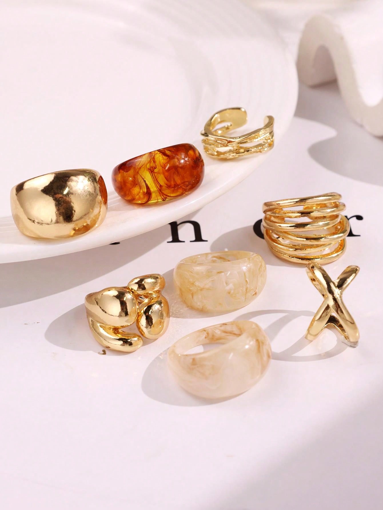 8Pcs Retro Lightly Luxurious H - Formal Wear Jewelry For Women ulasan dan harga