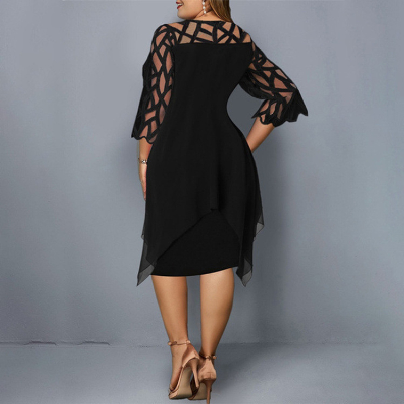 New Elegant Lace Mesh Plus Siz - Women Formal Office Wear Tops ulasan dan harga