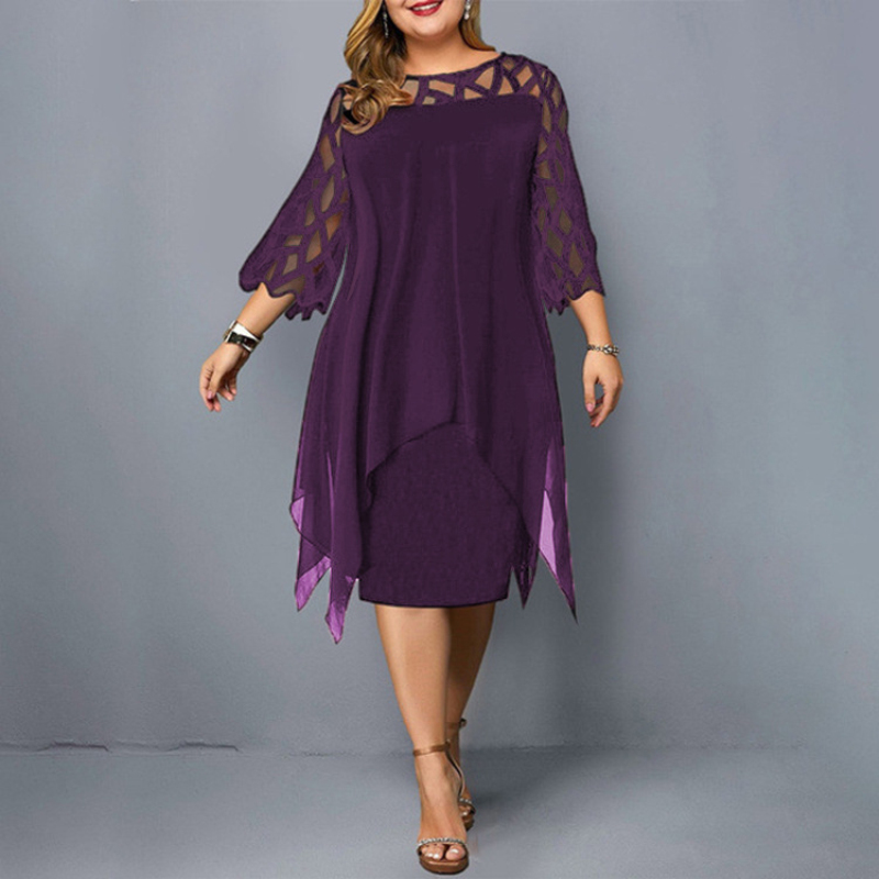 New Elegant Lace Mesh Plus Siz - Women Formal Office Wear Tops ulasan dan harga