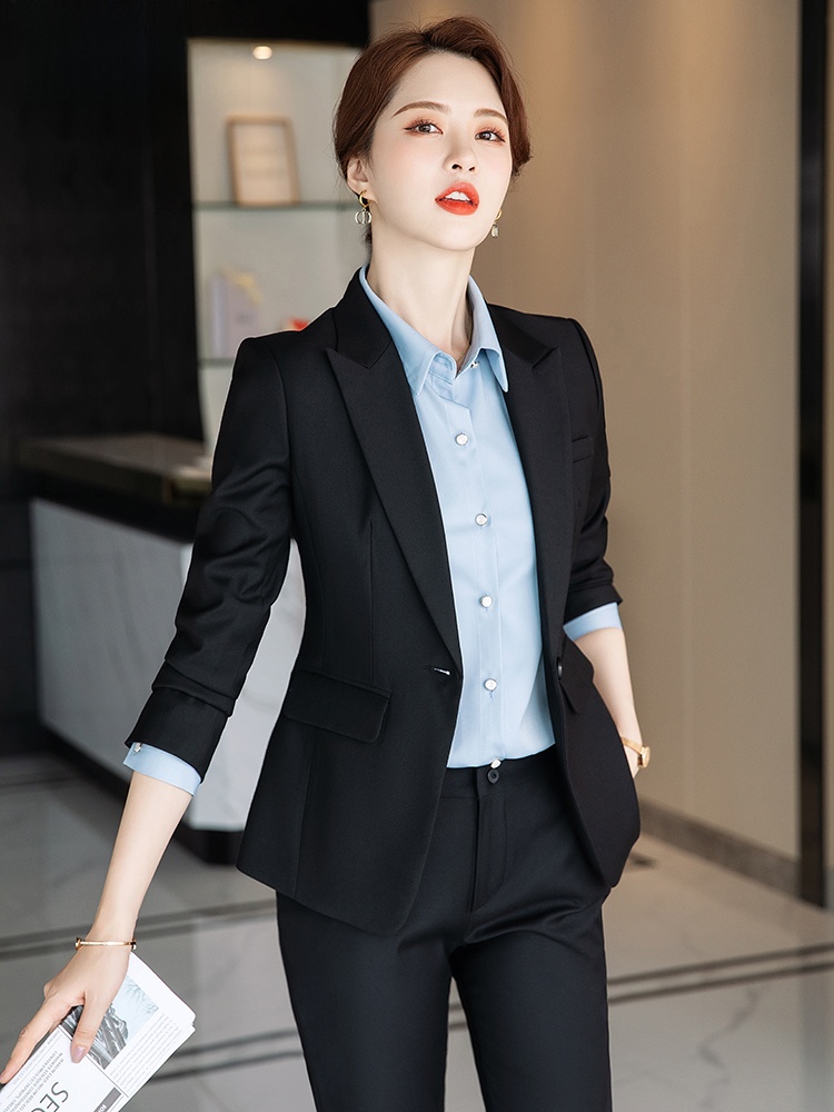 Gray Suit Set for Women Spring - Women Formal Wear For Interview ulasan dan harga