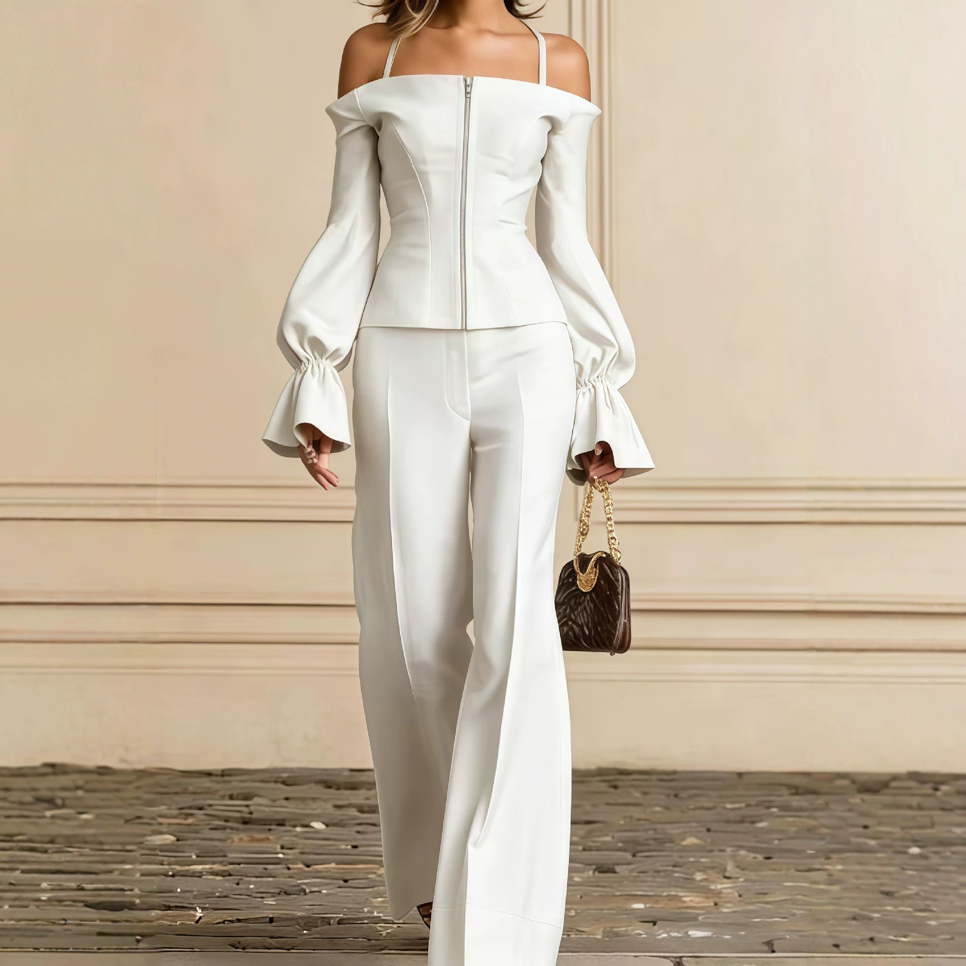 2 Piece Pants Set Women Solid  - Women'S Formal Wear Pants ulasan dan harga