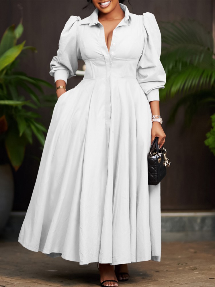Women Spring Dress Ladies Casu - Women Formal Office Wear Tops ulasan dan harga