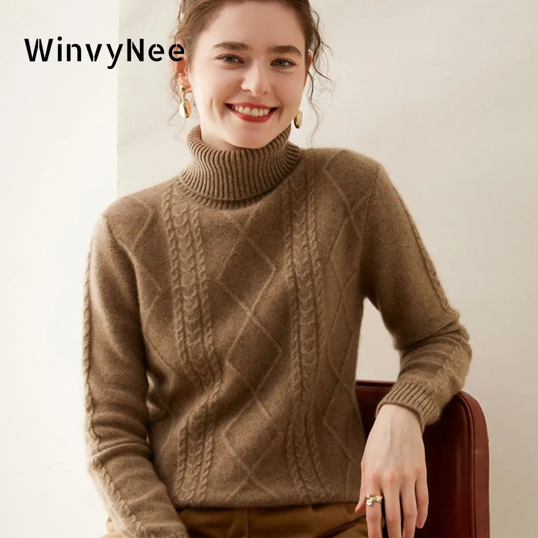 WinvyNee Women's Cashmere Wool - Cashmere Sweater Formal ulasan dan harga