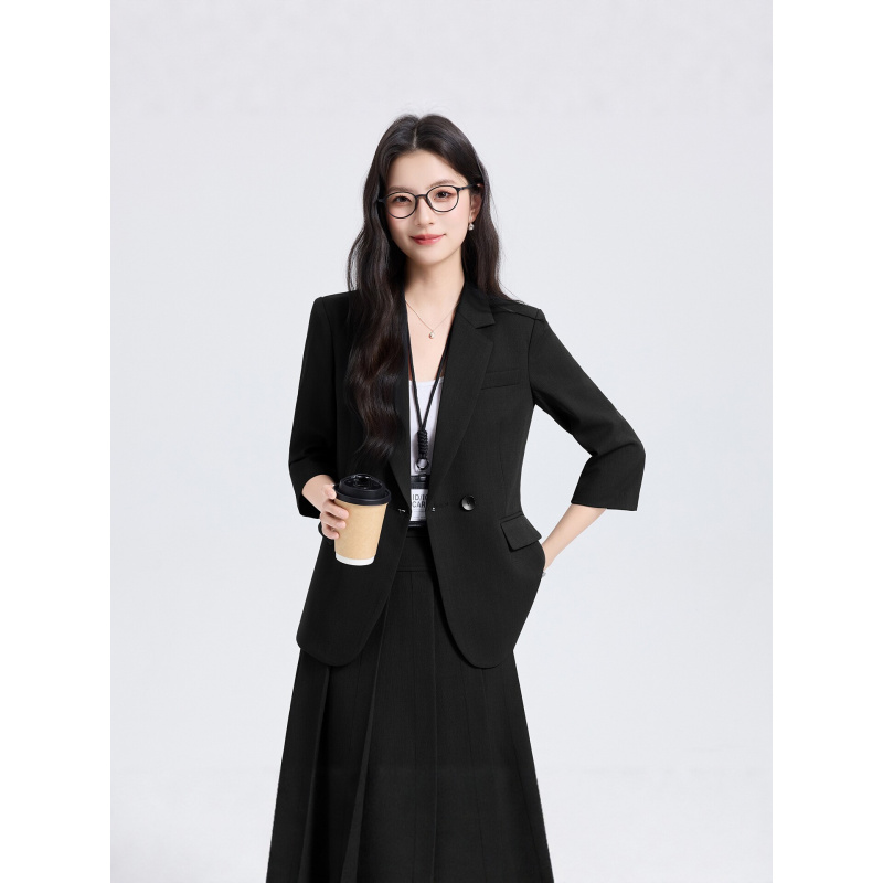 Navy Blue Women's Suit Set for - Women Formal Wear For Interview ulasan dan harga