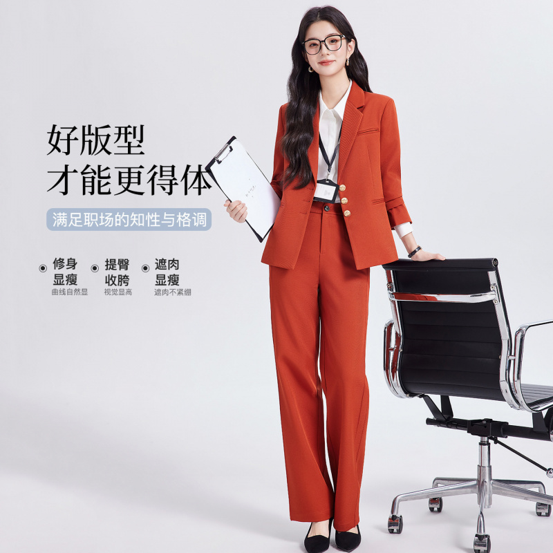 Khaki women's suit set, high-e - Women Formal Wear For Interview ulasan dan harga