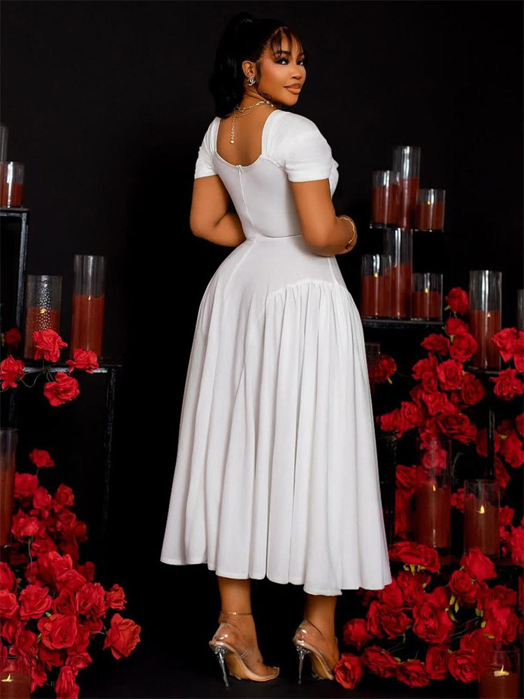 Wmstar Plus Size Dresses Women - Women Formal Office Wear Tops ulasan dan harga