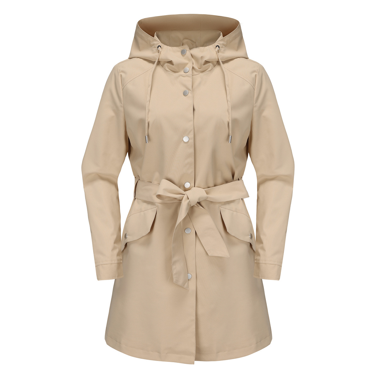 Spring Autumn New Hooded Water - Trench Coat Formal ulasan dan harga