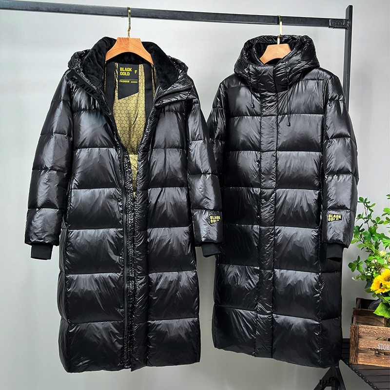 Winter Black Hooded Down Jacke - Trench Coat Formal ulasan dan harga