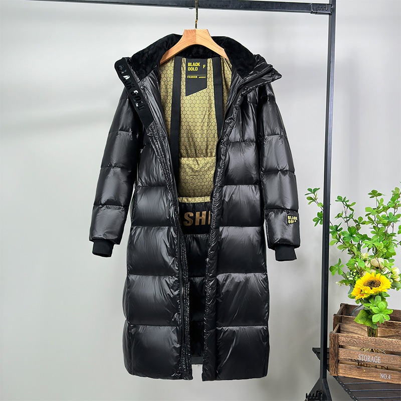 Winter Black Hooded Down Jacke - Trench Coat Formal ulasan dan harga
