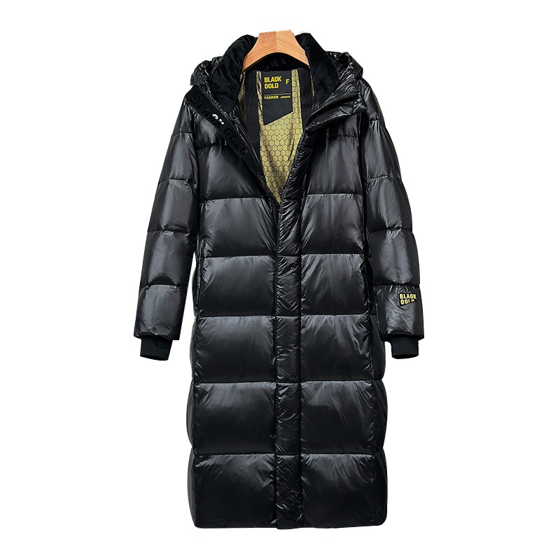 Winter Black Hooded Down Jacke - Trench Coat Formal ulasan dan harga
