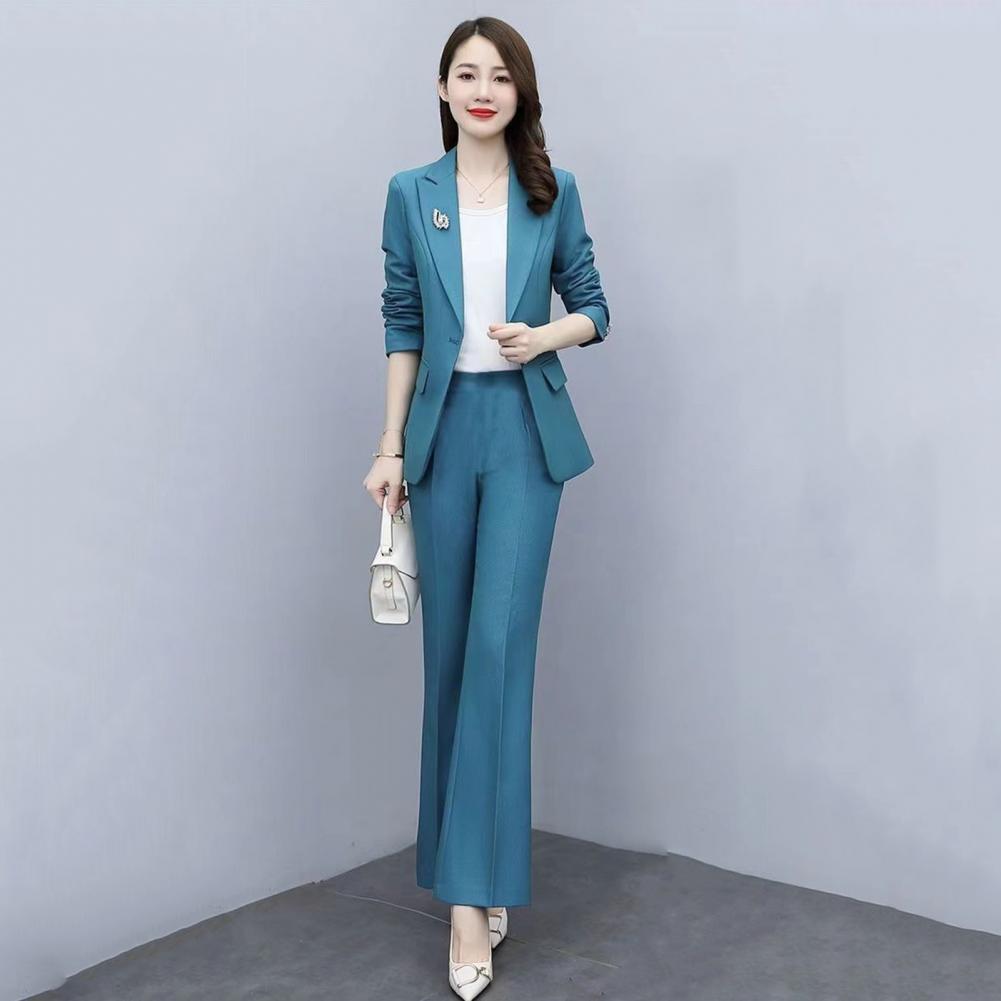 2 Pcs/Set Lady Formal Coat Pan - Women'S Formal Wear Pants ulasan dan harga