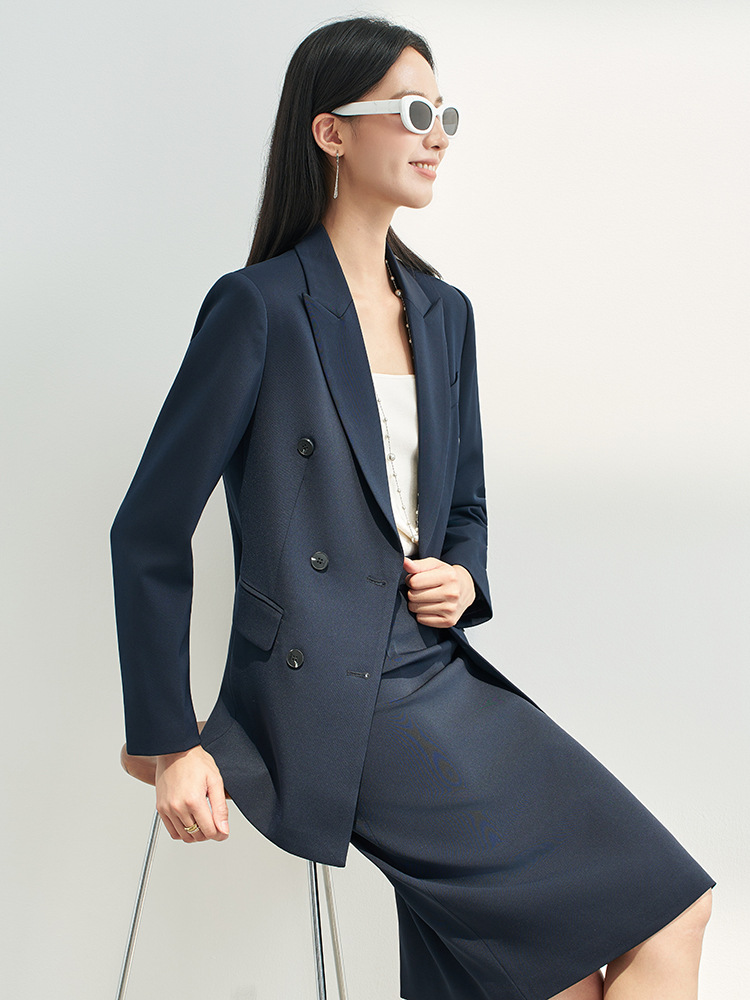 Navy Blue Professional Skirt S - Women Formal Wear For Interview ulasan dan harga