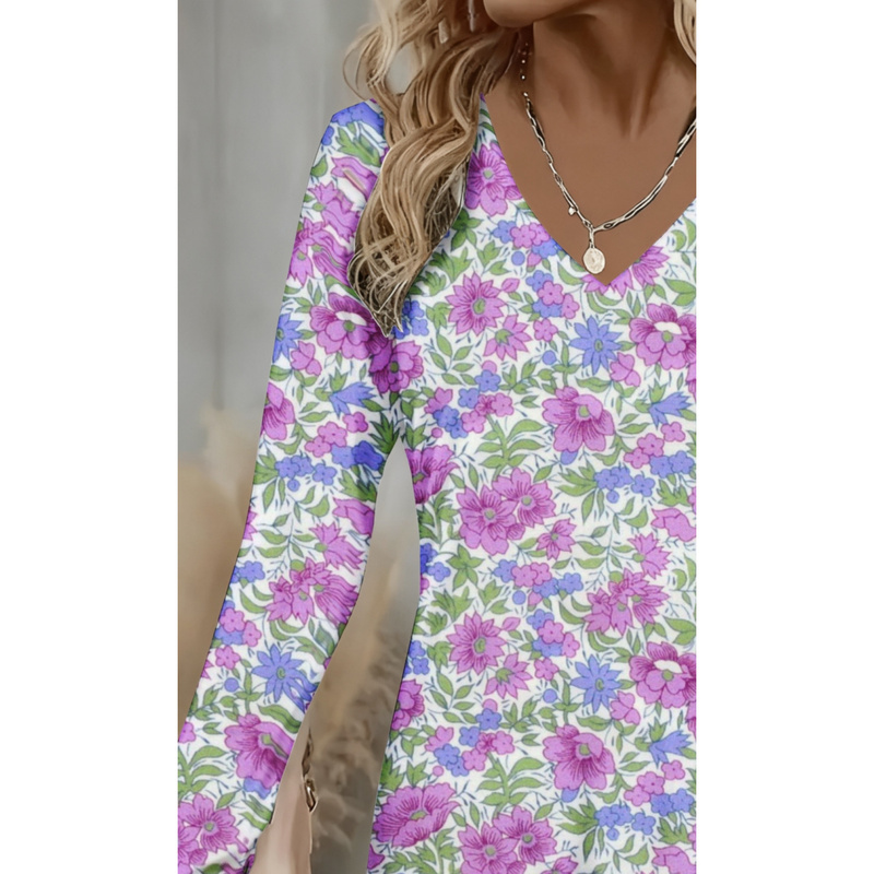 Women Elegant V Neck Long Slee - Women Formal Office Wear Tops ulasan dan harga